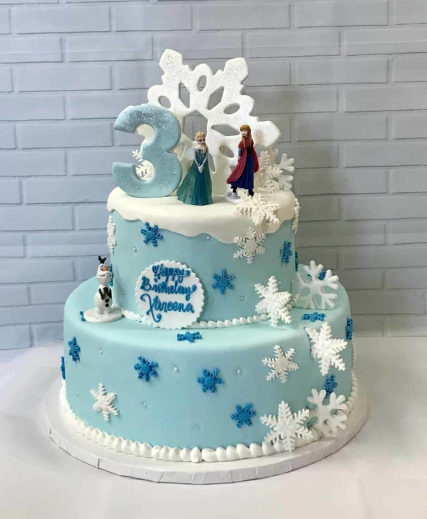 Frozen Elsa And Anna 2 Tier Cake  bakehoneycom
